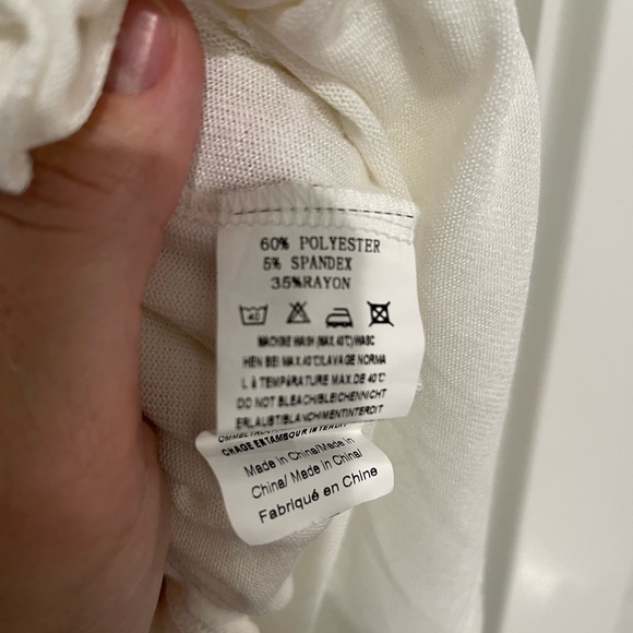 White hooded zip cardigan, XXL - Picture 3 of 4